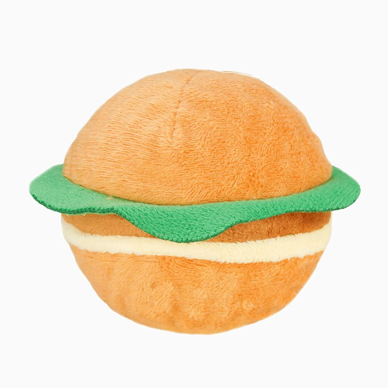 HugSmart Food Party – Hamburger Squeaker Toy - CreatureLand