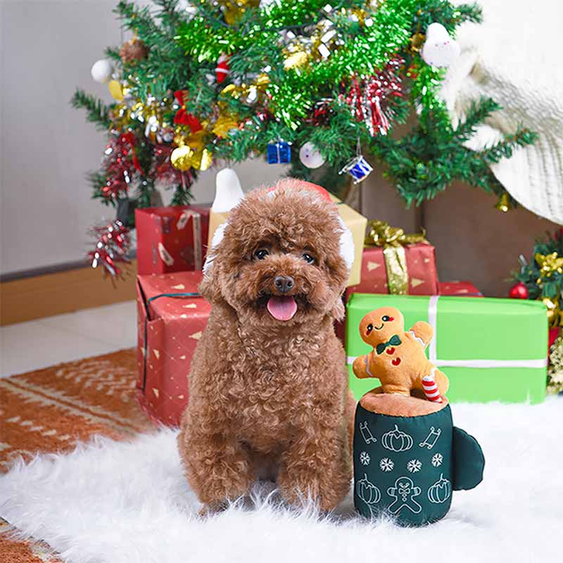 HugSmart Happy Woofmas – Gingerbread Latte Puzzle Hunting Toy - CreatureLand