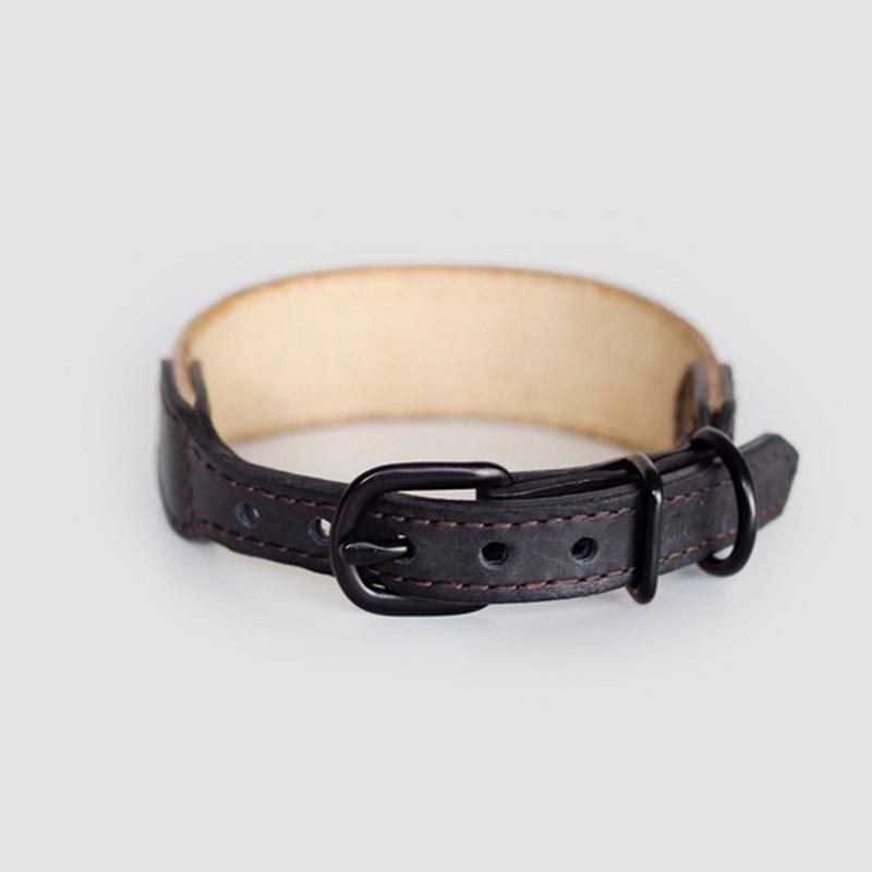 Hunting Pony KNOTCONI LEATHER DOG COLLAR - BROWN - CreatureLand