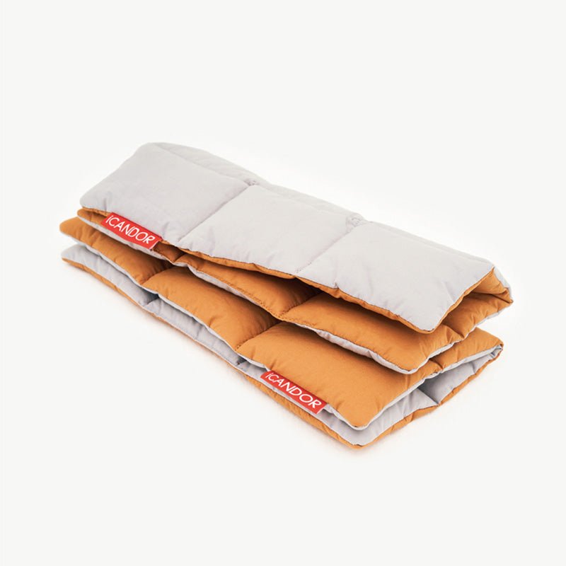 iCandor Fluffy Pet Carrier Cushion - Brown/Grey (2 Sizes) - CreatureLand