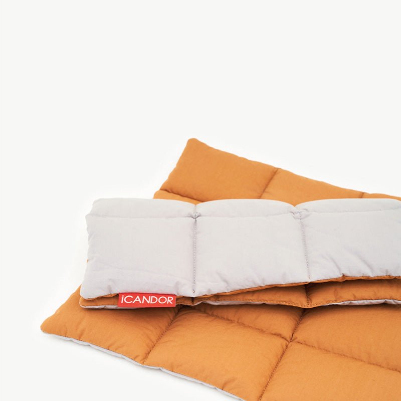 iCandor Fluffy Pet Carrier Cushion - Brown/Grey (2 Sizes) - CreatureLand