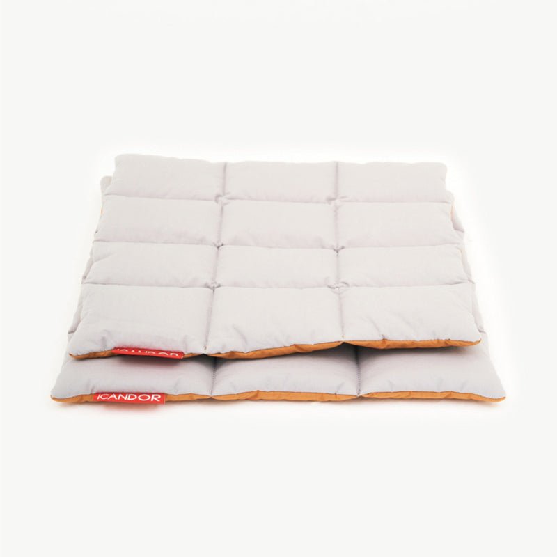 iCandor Fluffy Pet Carrier Cushion - Brown/Grey (2 Sizes) - CreatureLand