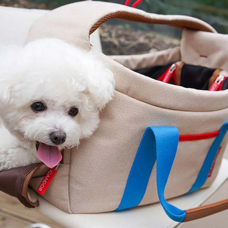 iCandor Peek-a-boo Pet Carrier - Melting Cream (2 Sizes) - CreatureLand