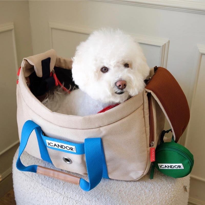 iCandor Peek-a-boo Pet Carrier - Melting Cream (2 Sizes) - CreatureLand