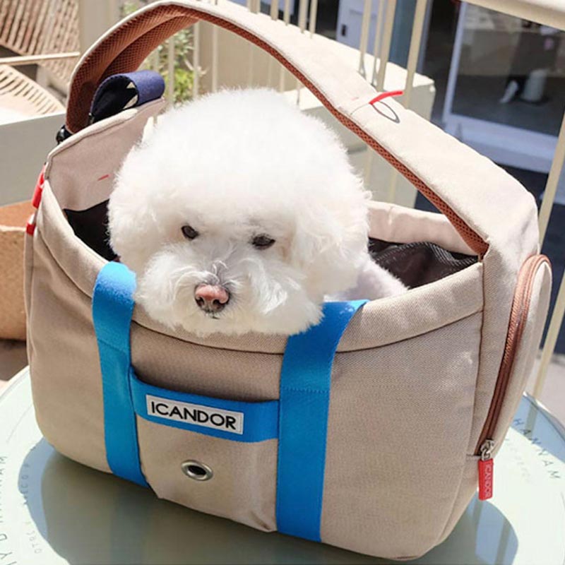 iCandor Peek-a-boo Pet Carrier - Melting Cream (2 Sizes) - CreatureLand