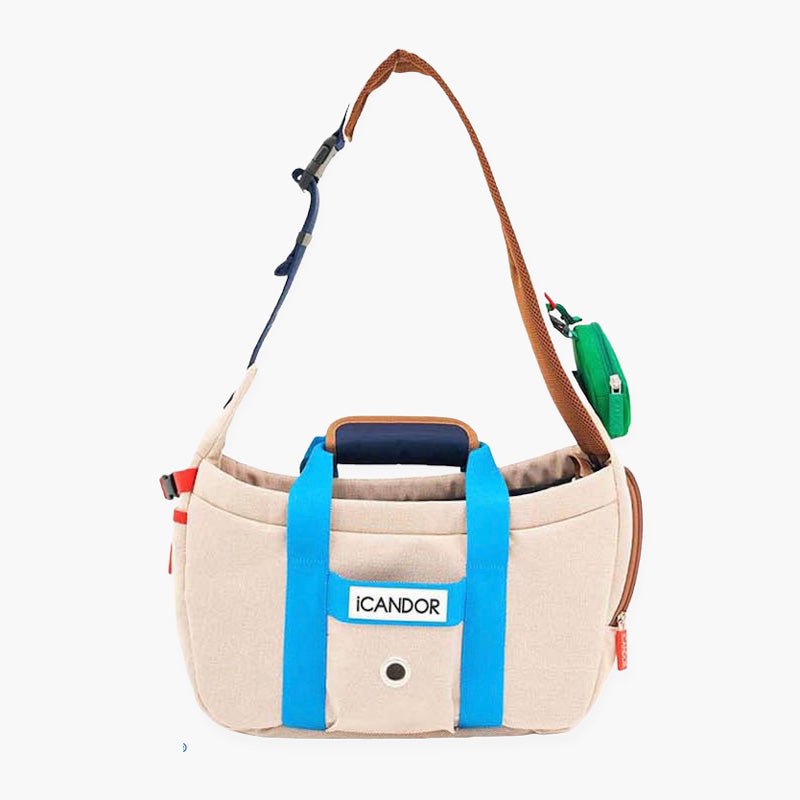 iCandor Peek-a-boo Pet Carrier - Melting Cream (2 Sizes) - CreatureLand