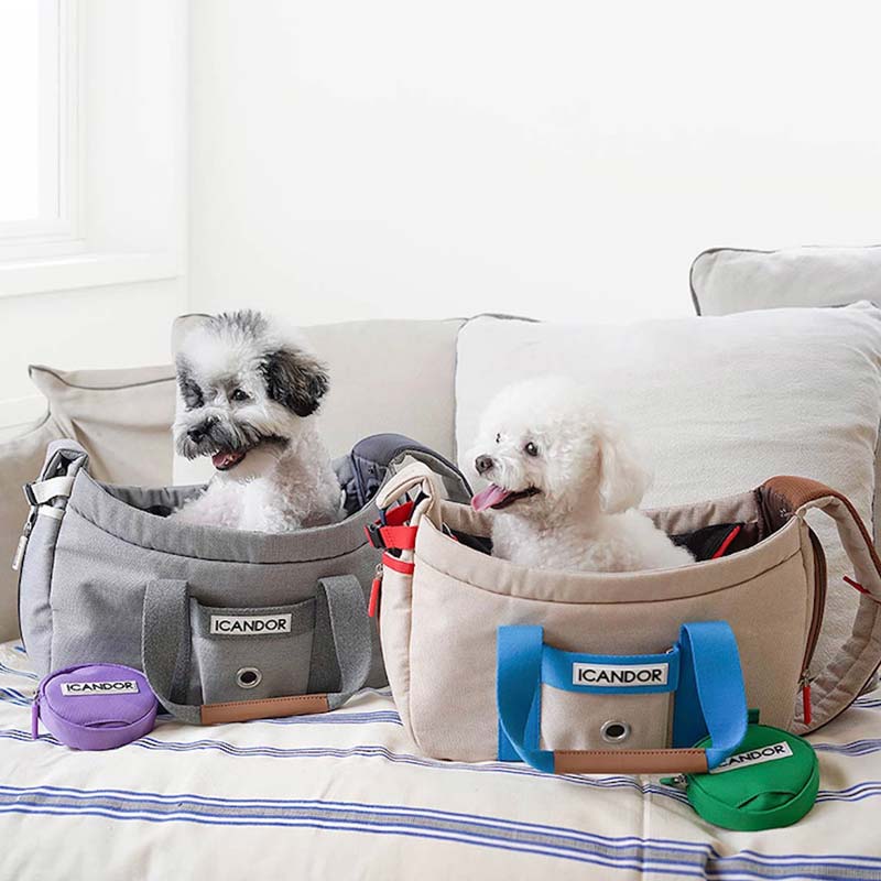 iCandor Peek-a-boo Pet Carrier - Melting Cream (2 Sizes) - CreatureLand