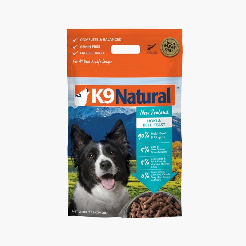 K9 Natural Hoki & Beef Feast Freeze Dried (2 Sizes) - CreatureLand
