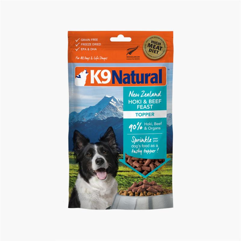 K9 Natural Hoki & Beef Feast Freeze Dried Topper (100g) - CreatureLand