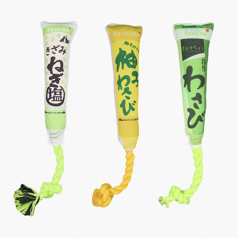 Kashima Japanese Sauce Dog Toy | Wasabi, Yuzu & Shio - CreatureLand