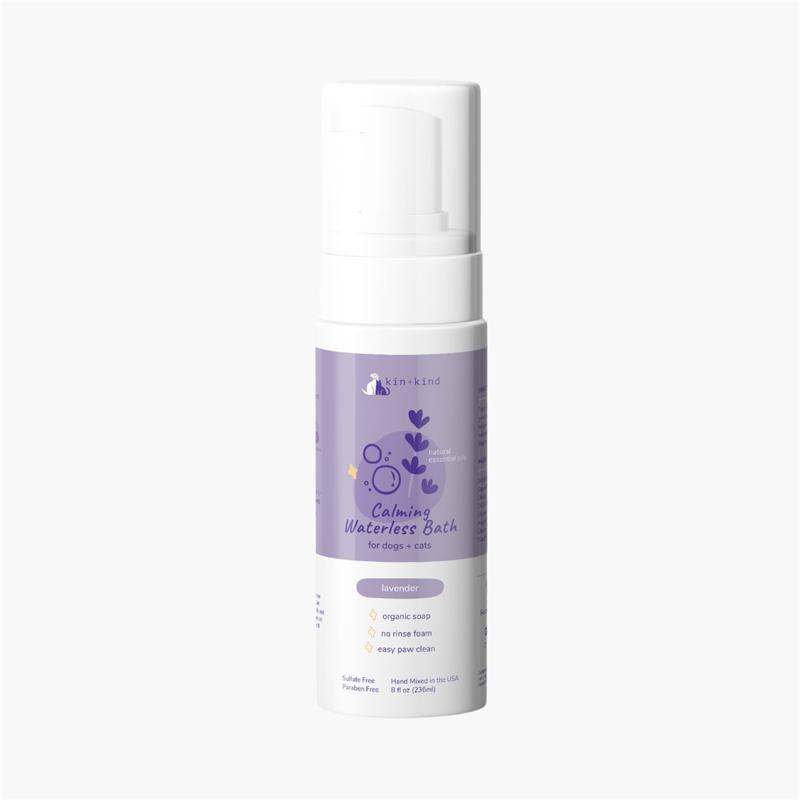 Kin+Kind Calming Lavender Waterless Foaming Shampoo For Dogs and Cats- 236ml - CreatureLand