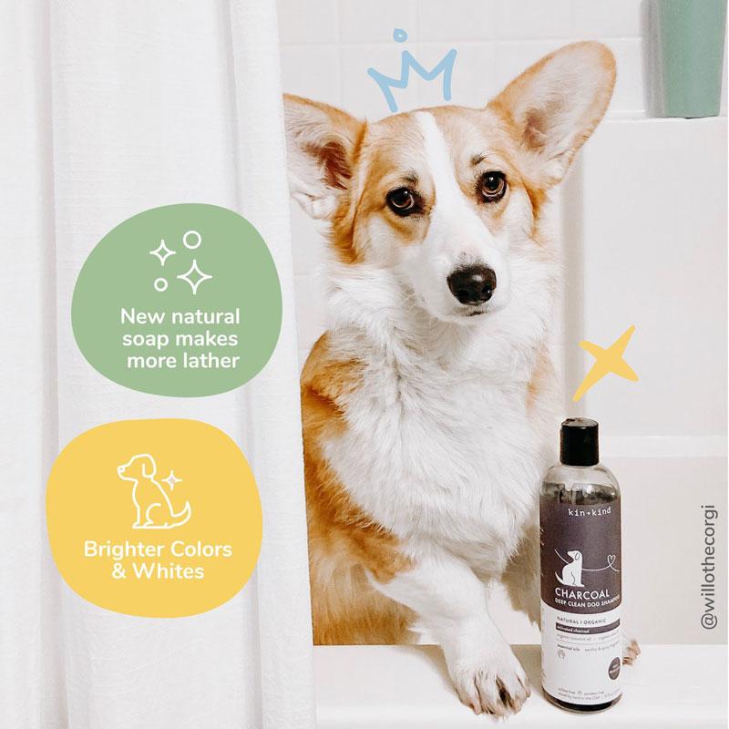 Kin+Kind Charcoal Deep Clean Shampoo For Dogs (Patchouli) - 354ml - CreatureLand