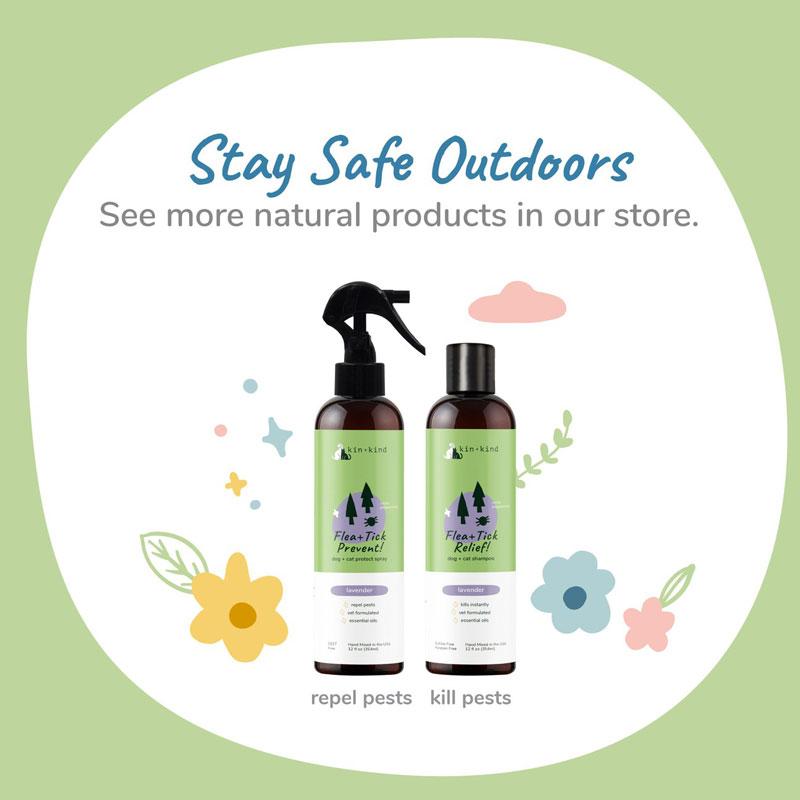 Kin+Kind Flea & Tick Lemongrass Repel Spray For Dogs and Cats - 354ml - CreatureLand