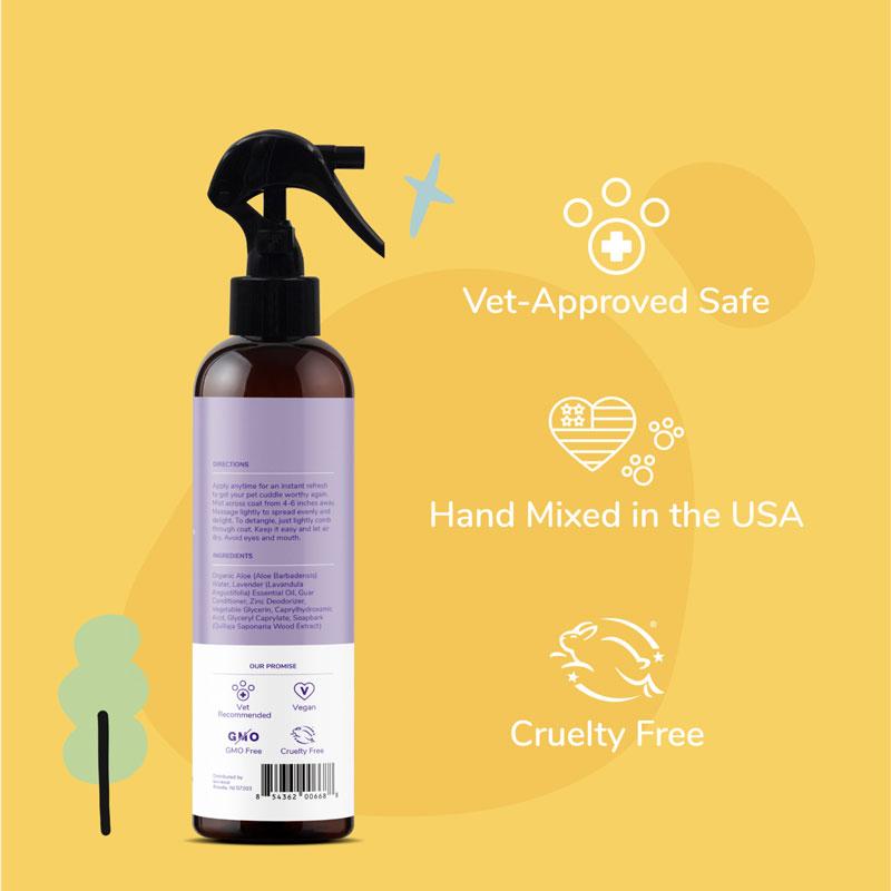 Kin+Kind Lavender Coat Spray For Dog & Cat Smells - 354ml - CreatureLand