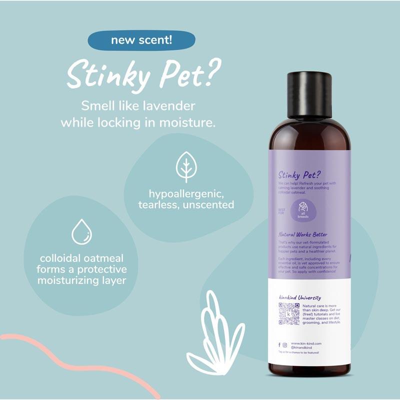Kin+Kind Oatmeal Shampoo For Dogs & Cats (Lavender) - 354ml - CreatureLand