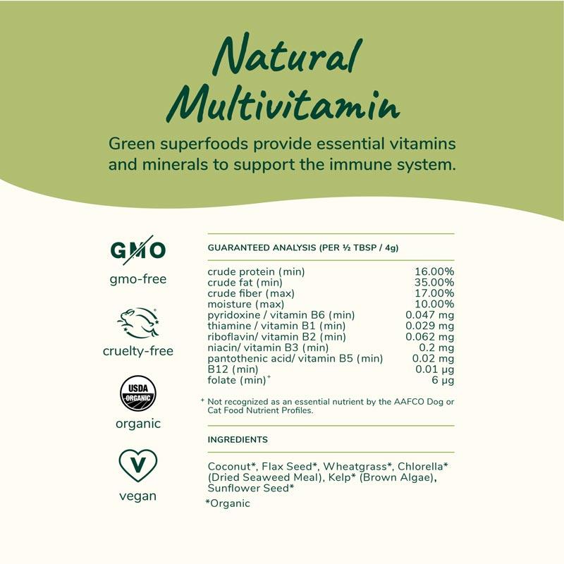 Kin+Kind Organic Healthy Skin & Coat Dog and Cat Supplement - CreatureLand