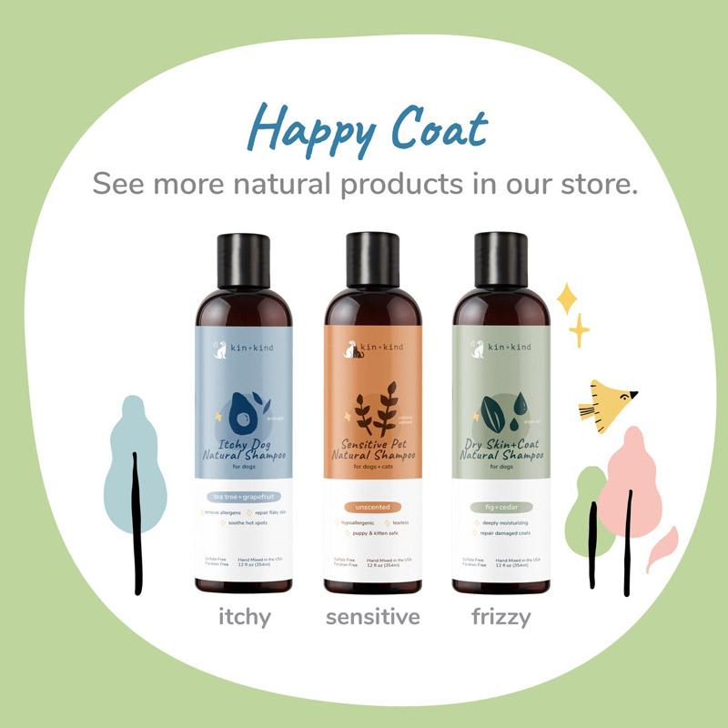 Kin+Kind Sensitive Skin Shampoo For Puppies & Kittens (Unscented) - 354ml - CreatureLand