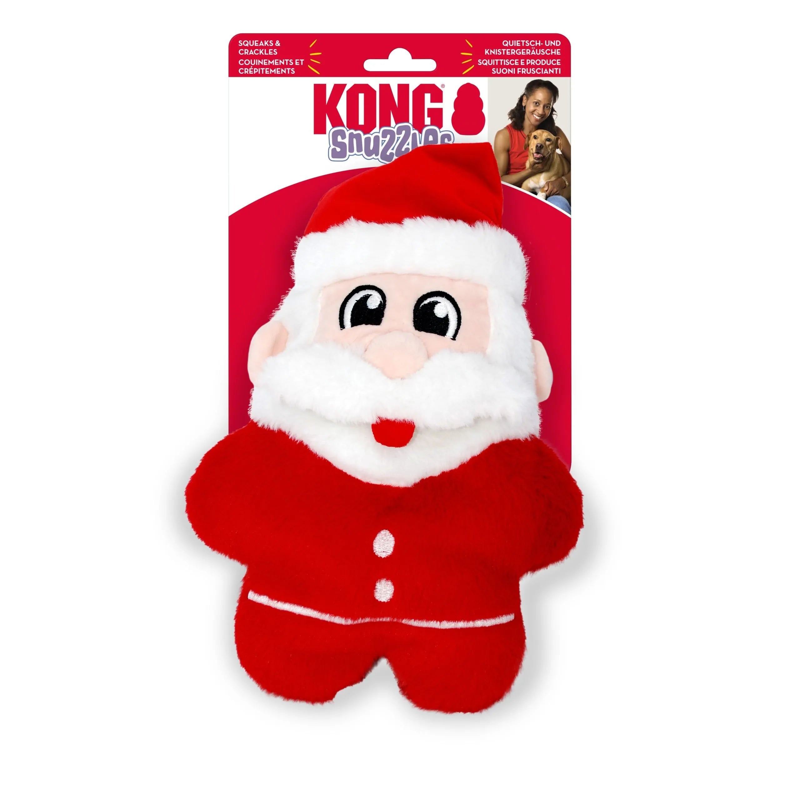 KONG® Holiday – Snuzzles Santa Dog Toy - CreatureLand