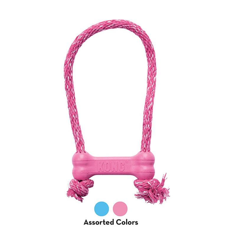 KONG® Puppy Goodie Bone™ with Rope (2 Colours) - CreatureLand