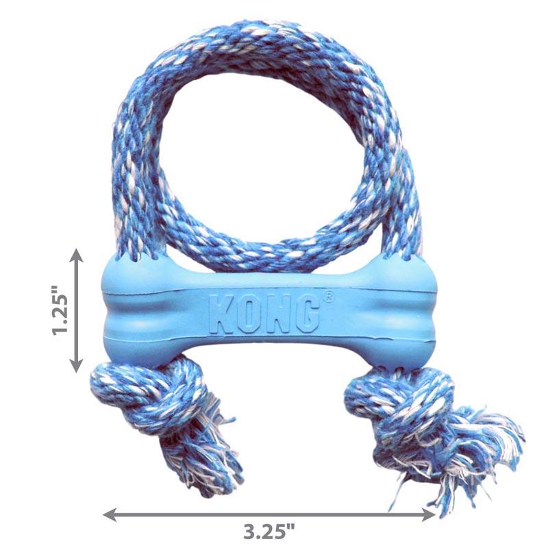 KONG® Puppy Goodie Bone™ with Rope (2 Colours) - CreatureLand