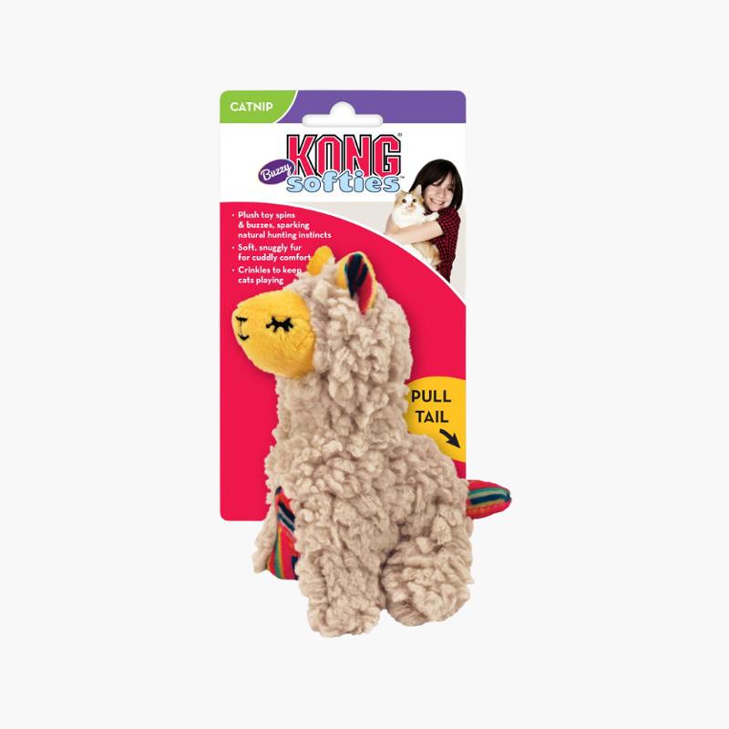 KONG® Softies – Buzzy Llama Interactive Catnip Toy - CreatureLand