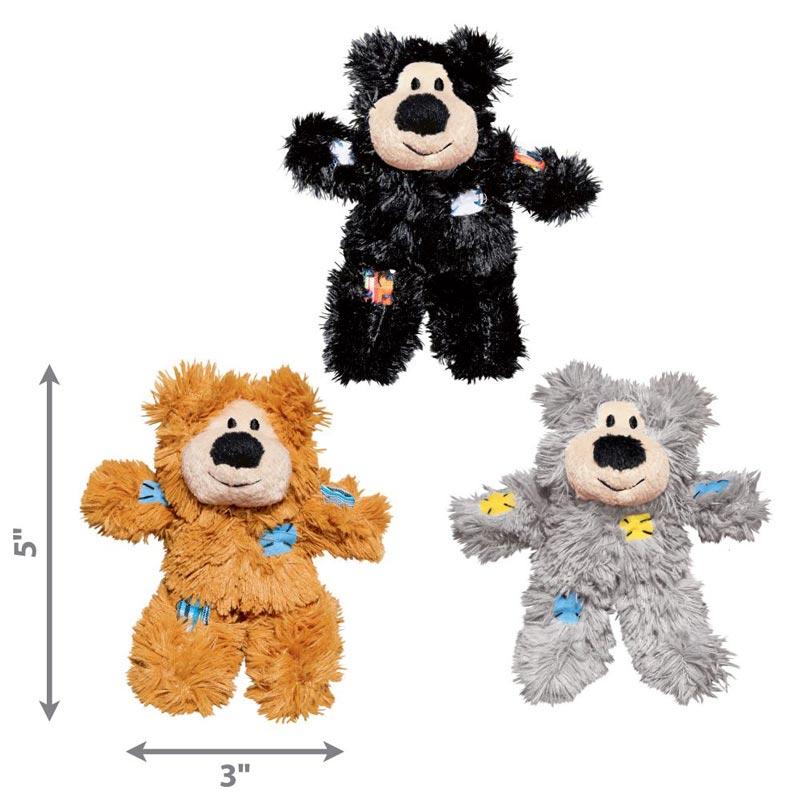 KONG® Softies Patchwork Bear Catnip Plush Toy (3 Colours) - CreatureLand