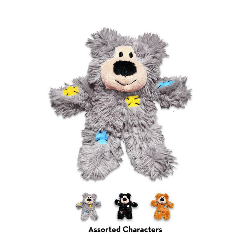 KONG® Softies Patchwork Bear Catnip Plush Toy (3 Colours) - CreatureLand
