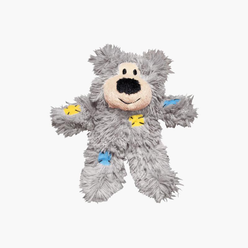KONG® Softies Patchwork Bear Catnip Plush Toy (3 Colours) - CreatureLand