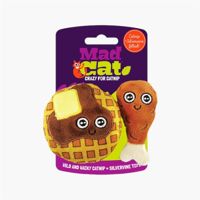 Mad Cat Mad Cat® Chicken and Waffles Cat Toy with Catnip & Silvervine - CreatureLand