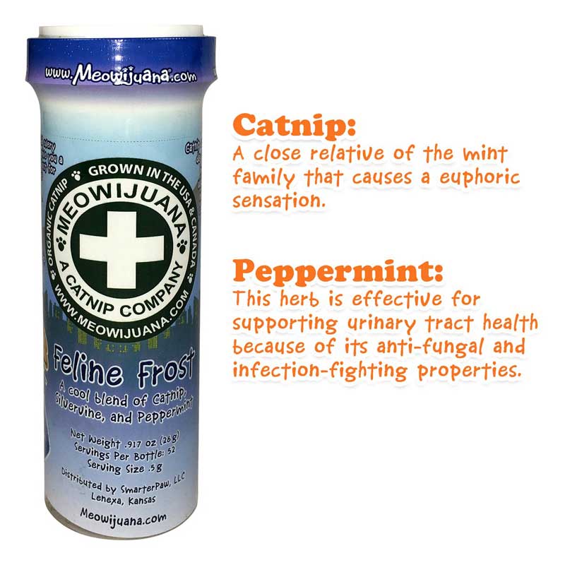 Meowijuana Feline Frost - Catnip, Silvervine, and Peppermint Blend (26g) - CreatureLand