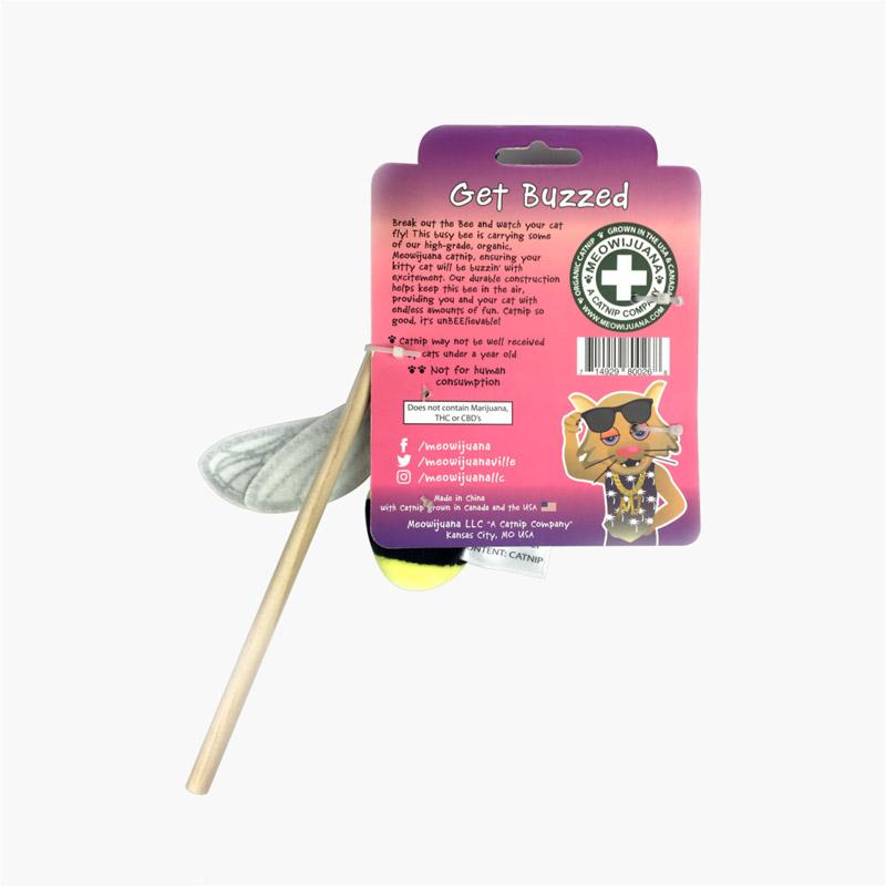 Meowijuana Get Buzzed Bee Refillable Cat Teaser - CreatureLand