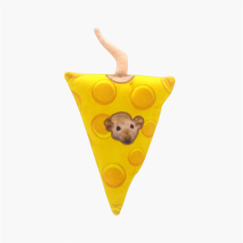 Meowijuana Get Cheezy Refillable Cheese & Mouse Catnip Toy - CreatureLand