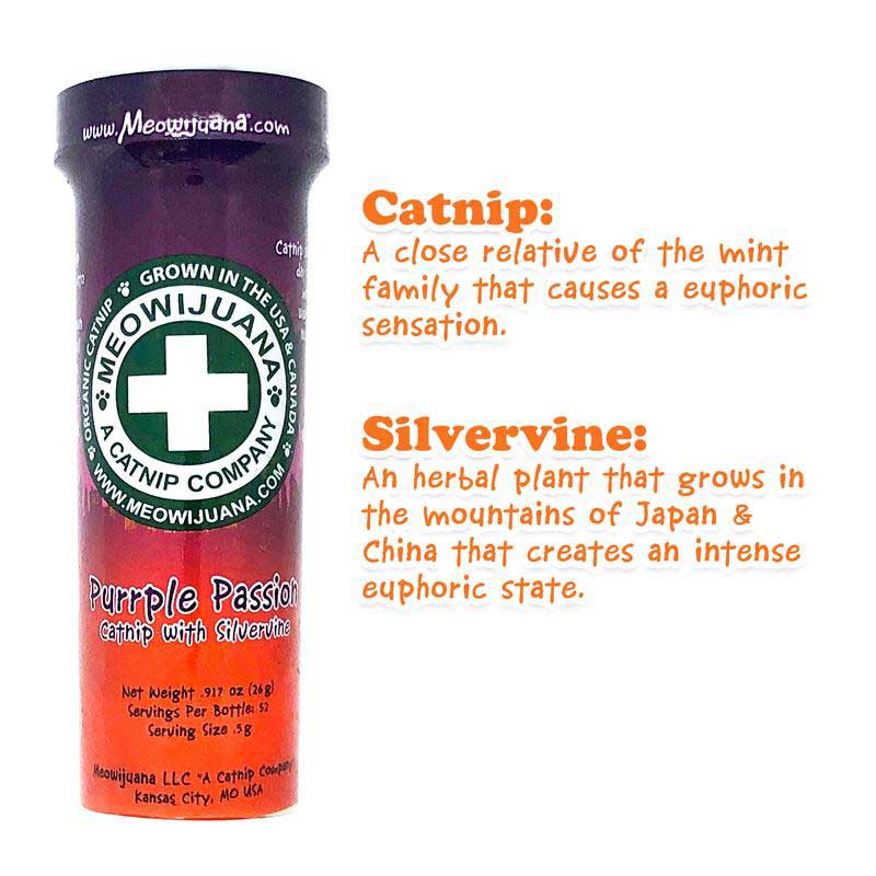 Meowijuana Purrple Passion - Silvervine and catnip blend (26g) - CreatureLand