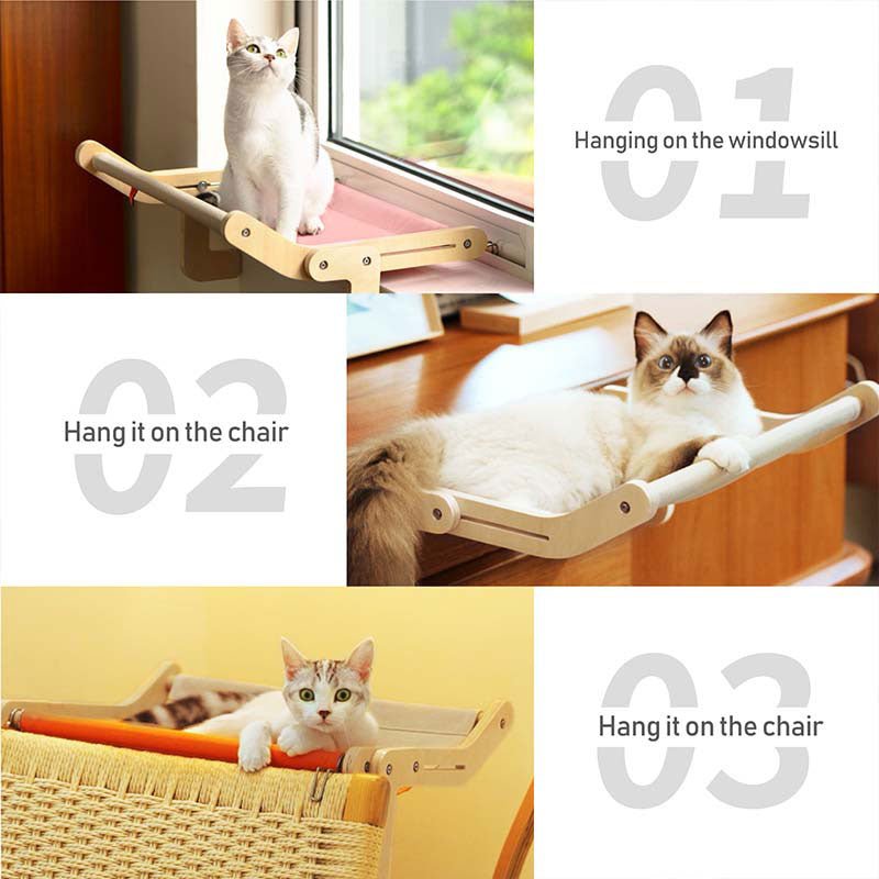 Mewoofun Cat Window Perch Hammock (5 Colours) - CreatureLand