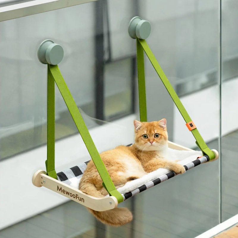 Mewoofun Checkered Cat Climbing Window Hammock (3 Colours) - CreatureLand