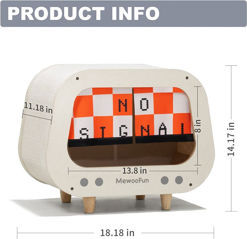 Mewoofun TV Cat Nest with Scratcher - CreatureLand