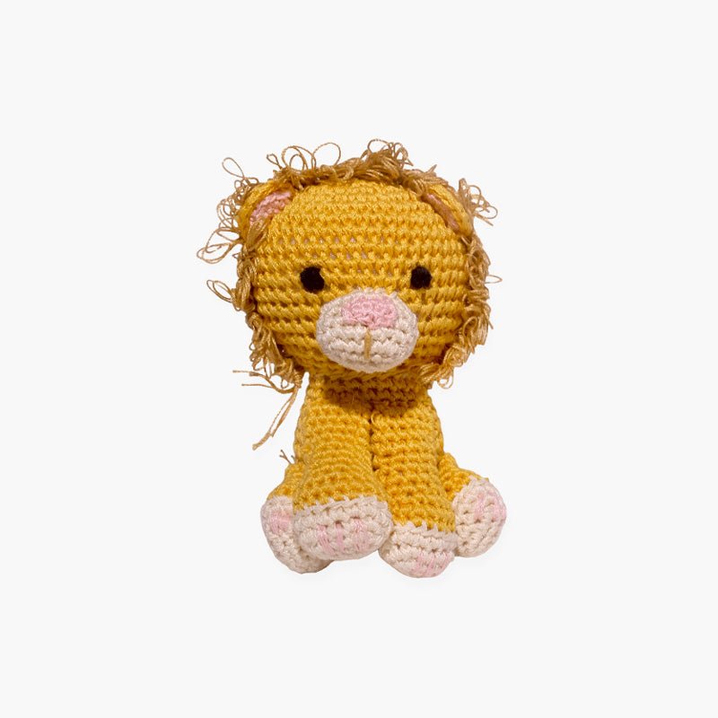 Mirage Pet King Cuddles the Lion Knit Knacks Organic Cotton Dog Toy - CreatureLand