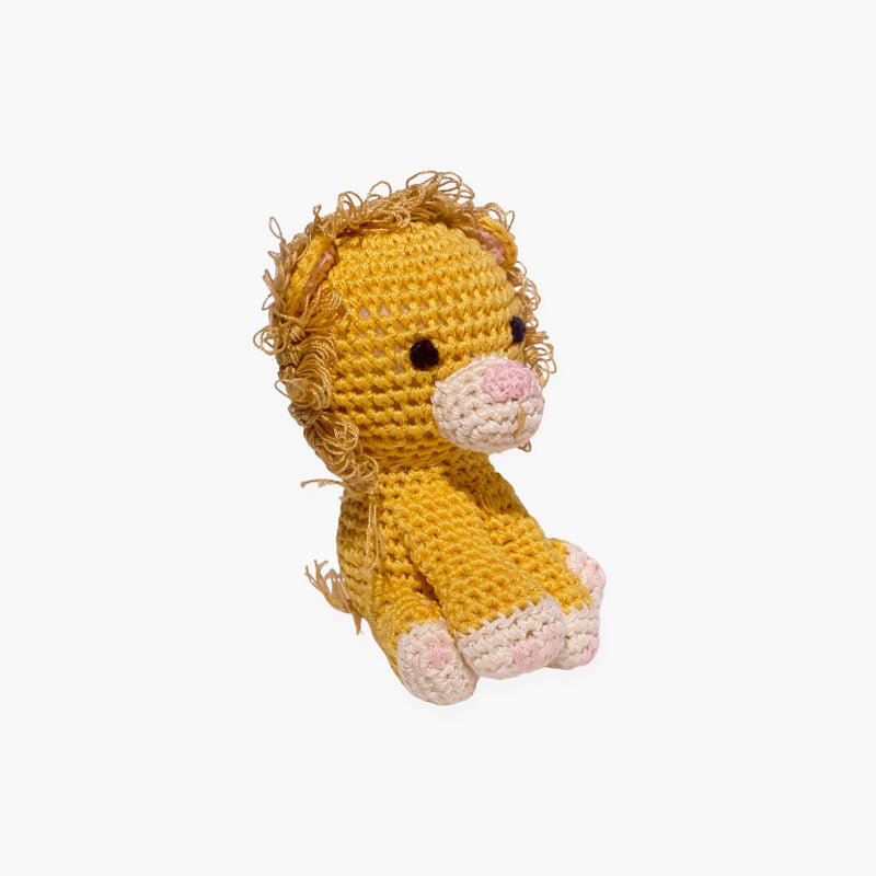 Mirage Pet King Cuddles the Lion Knit Knacks Organic Cotton Dog Toy - CreatureLand