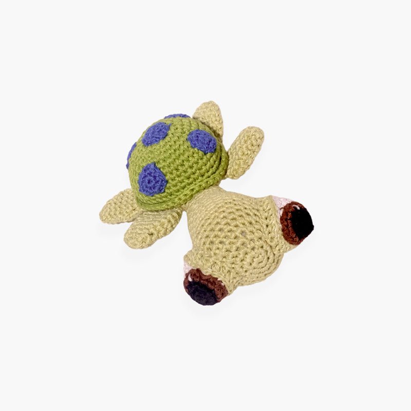 Mirage Pet Squish the Sea Turtle Knit Knacks Organic Cotton Dog Toy - CreatureLand