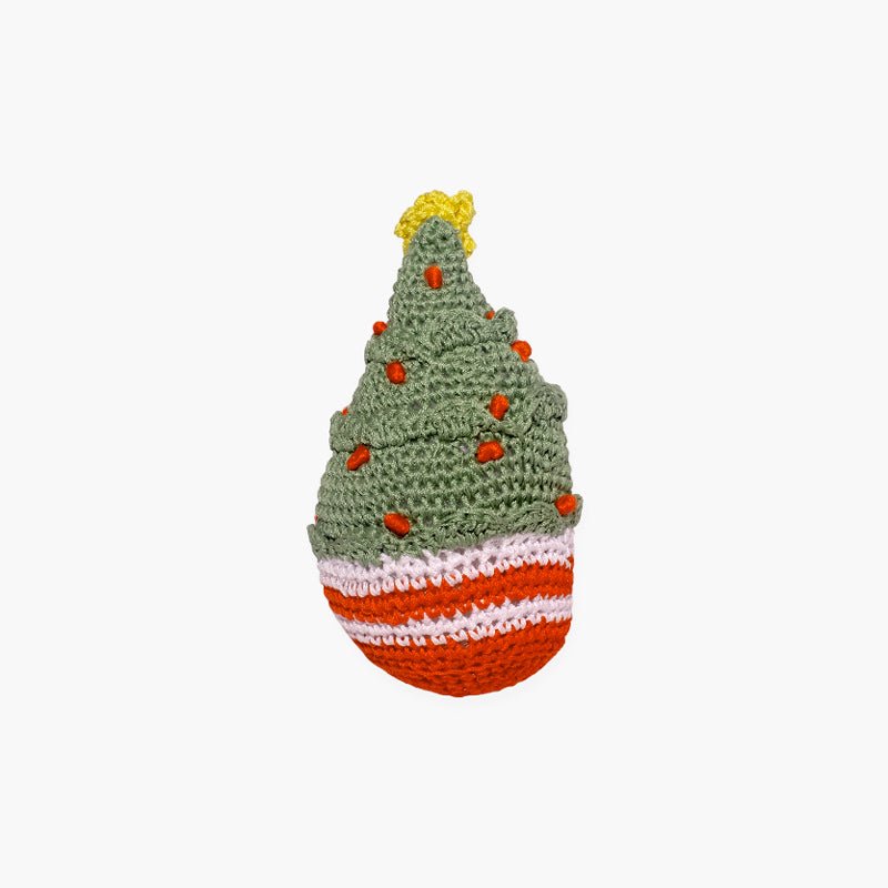 Mirage Pet Xmas Tree Knit Knacks Organic Cotton Dog Toy - CreatureLand