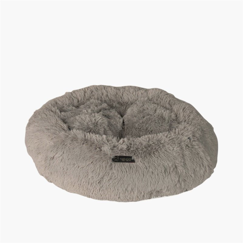 NANDOG™ Round Shaggy Pet Bed - Light Gray - CreatureLand