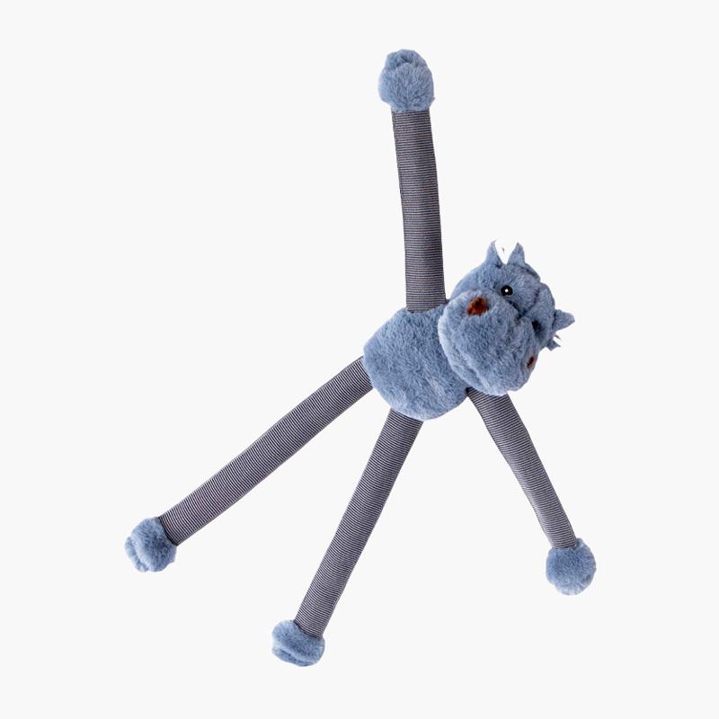 NANDOG™ Super Soft Luxe Plush Squeaker Toy | Bungee Hippo - CreatureLand