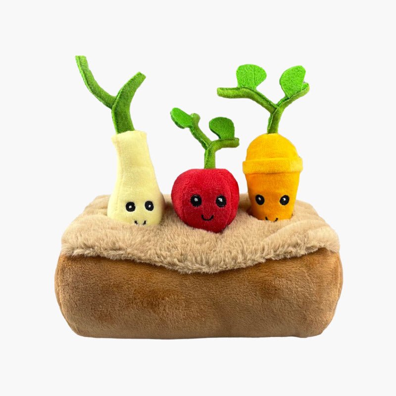 NANDOG™ Super Soft Luxe Plush Squeaker Toy | Interactive Hiding Vegetables - CreatureLand