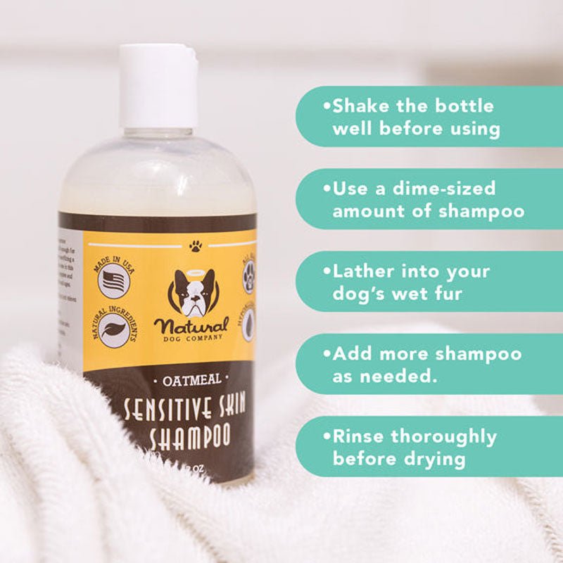 Natural Dog Company Sensitive Skin Oatmeal Dog Shampoo - 12oz - CreatureLand