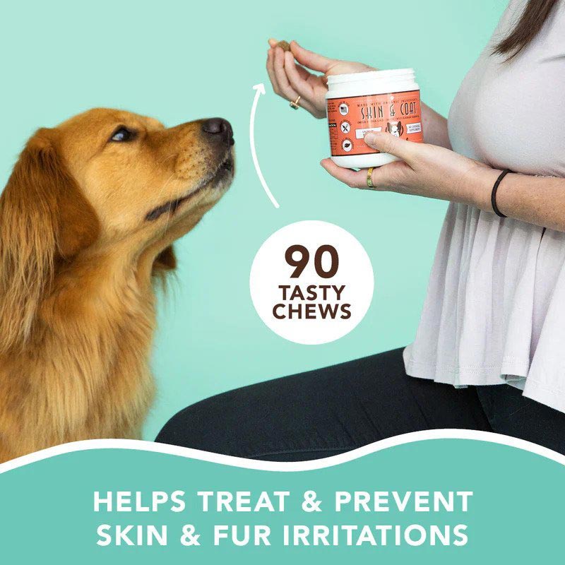 Natural Dog Company Skin & Coat Supplement (90 Chews) - CreatureLand