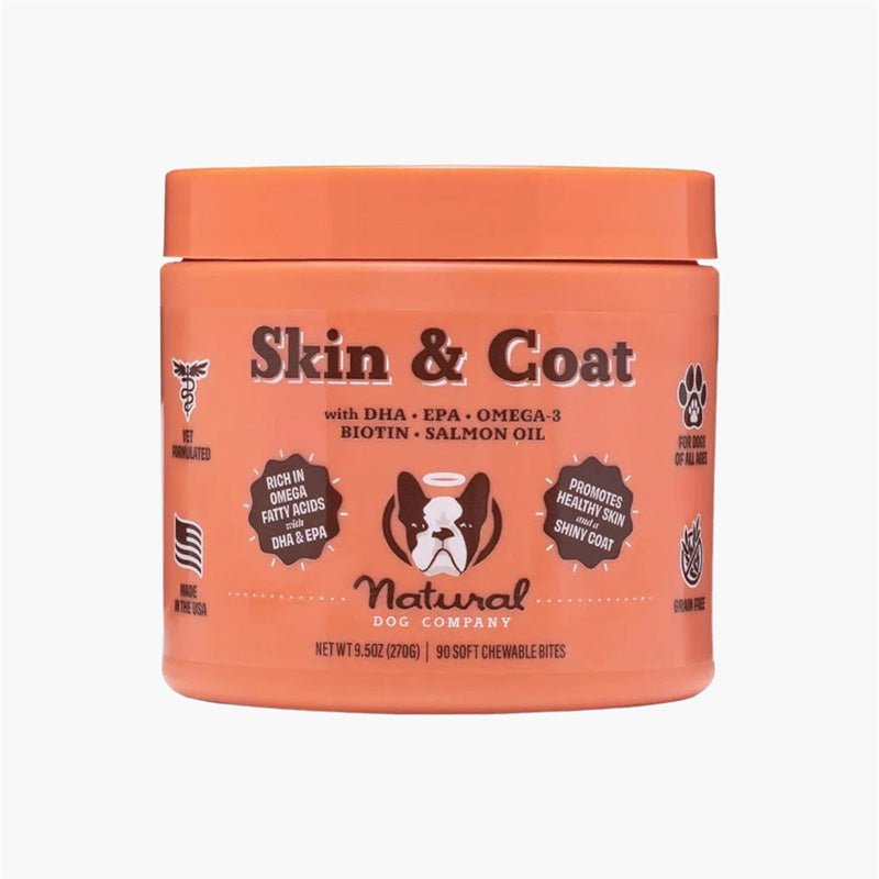 Natural Dog Company Skin & Coat Supplement (90 Chews) - CreatureLand