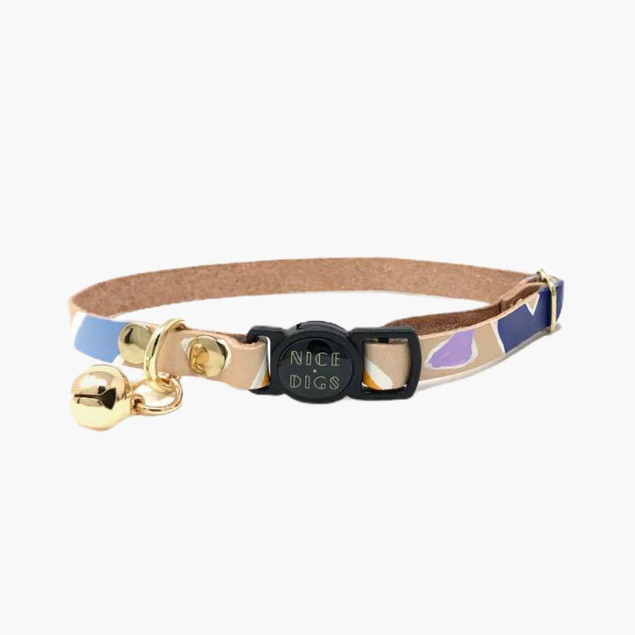 Nice Digs ROCK CANDY LEATHER CAT COLLAR - CreatureLand