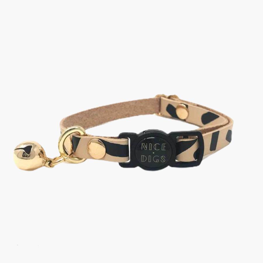 Black leather hot sale cat collar