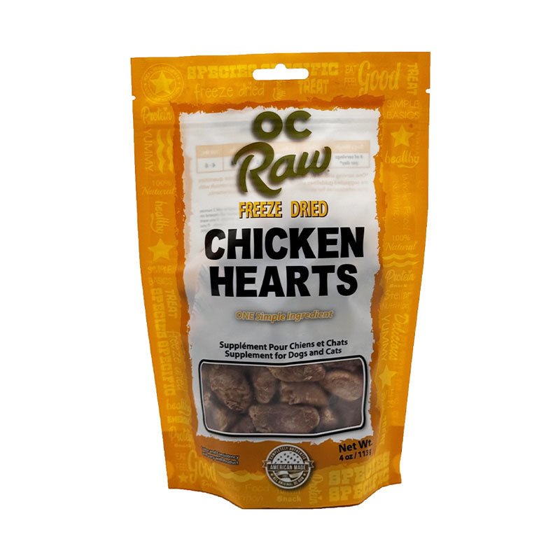 OC Raw Freeze Dried Raw Chicken Hearts (4oz) - CreatureLand