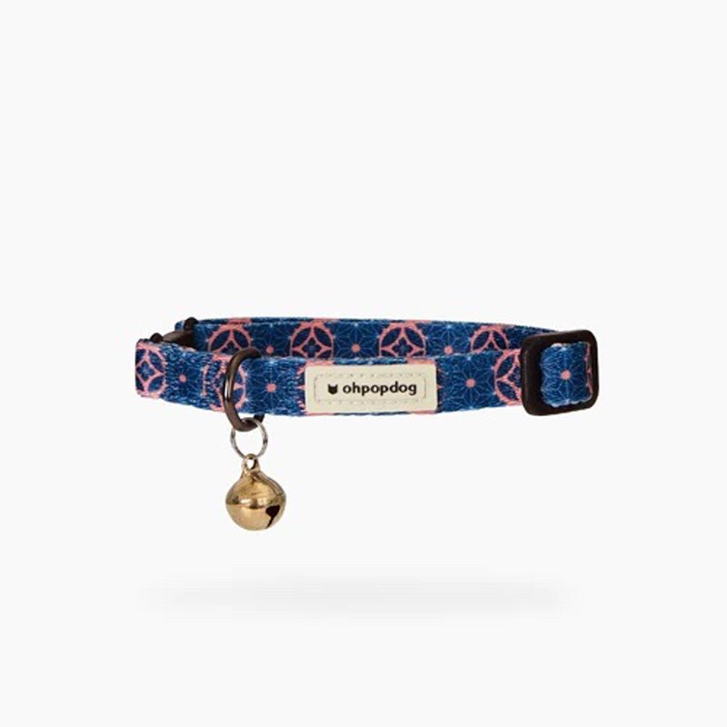 Ohpopdog Baba Navy Basic Nylon Cat Collar - CreatureLand